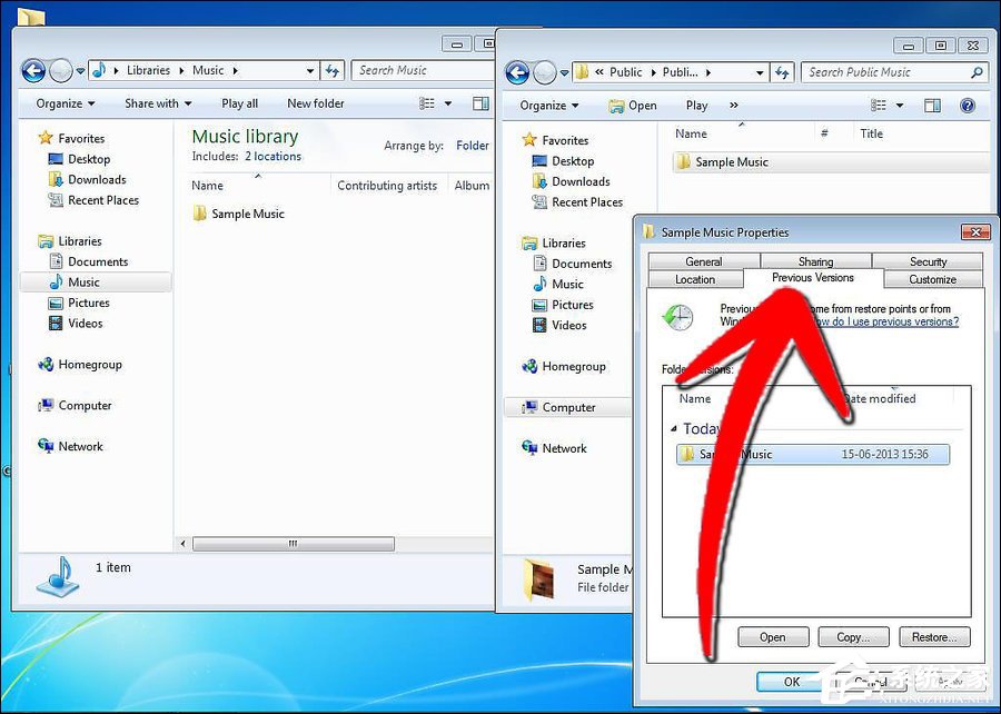 深度技术Windows7如何还原被覆盖的文件？(3)