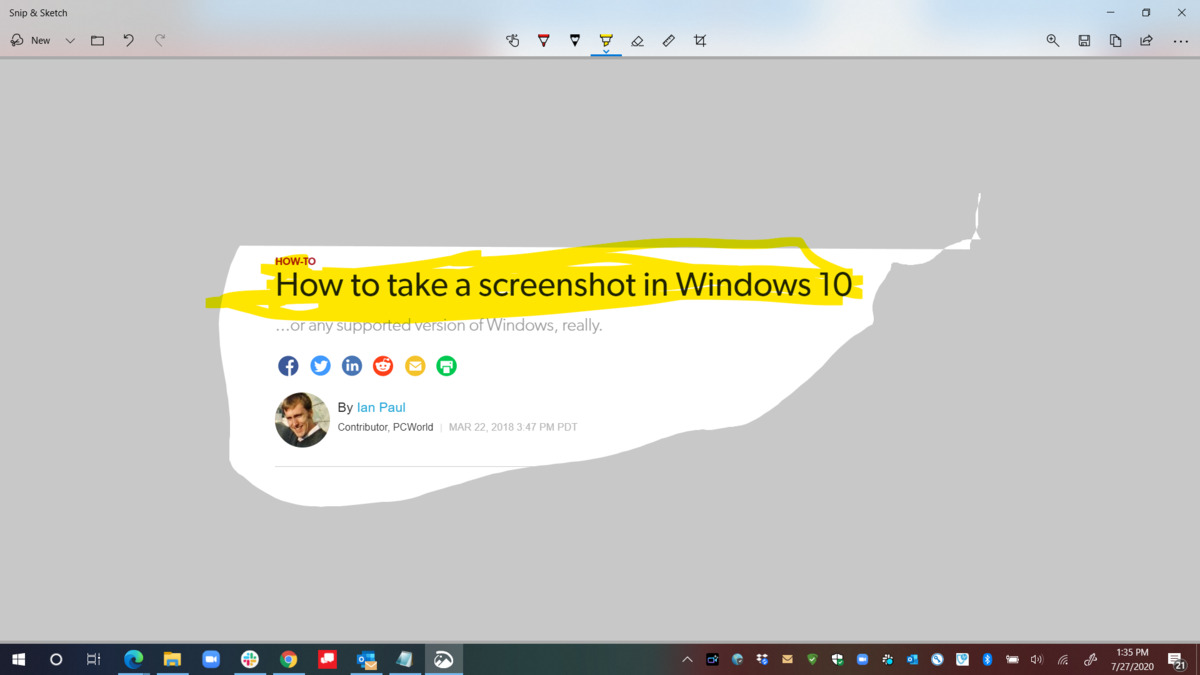 如何在Windows 10中拍摄屏幕截图(4)