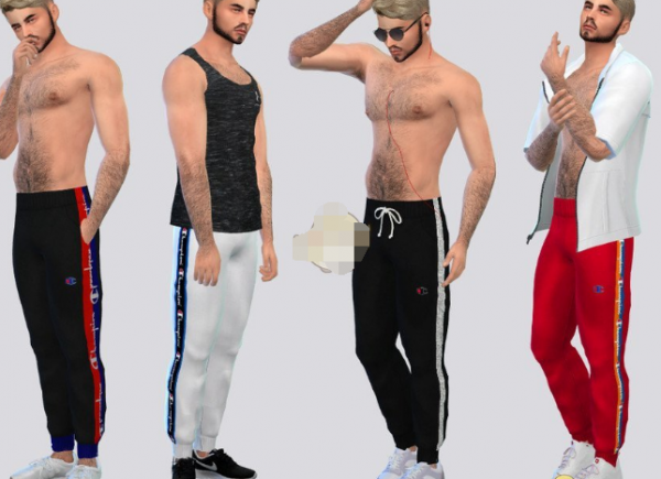 模拟人生4男士多款式运动长裤MOD