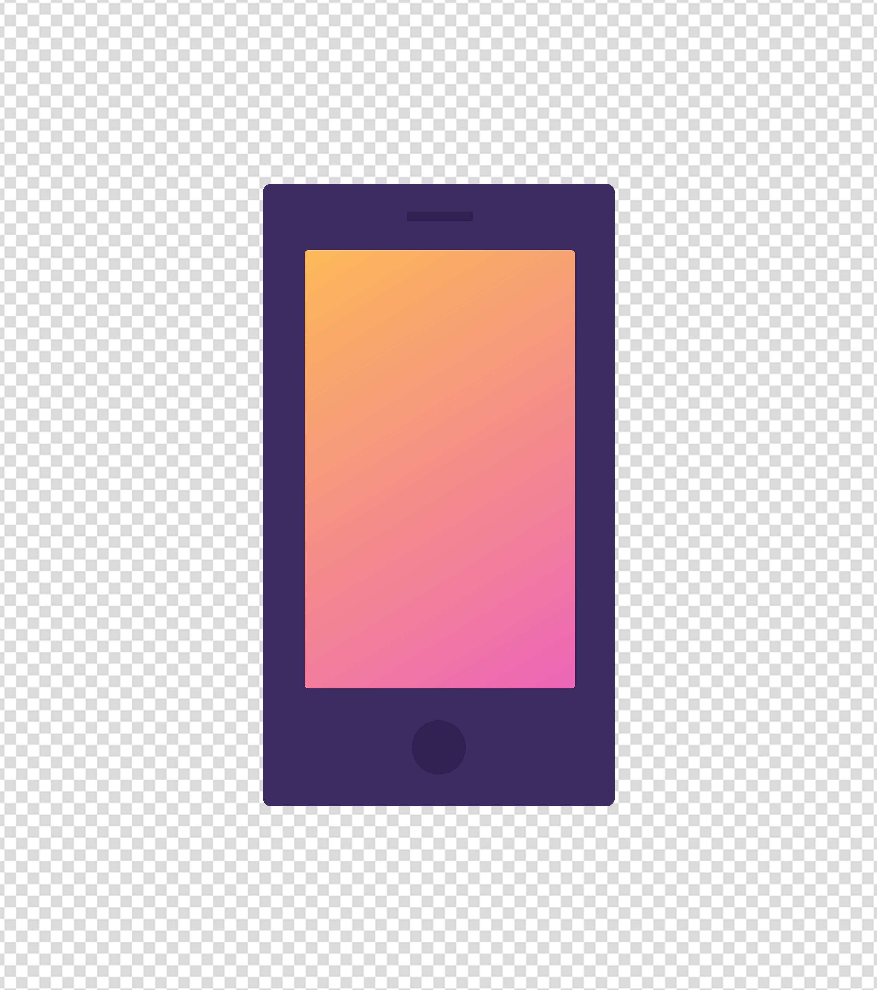 紫色2.5D手机元素