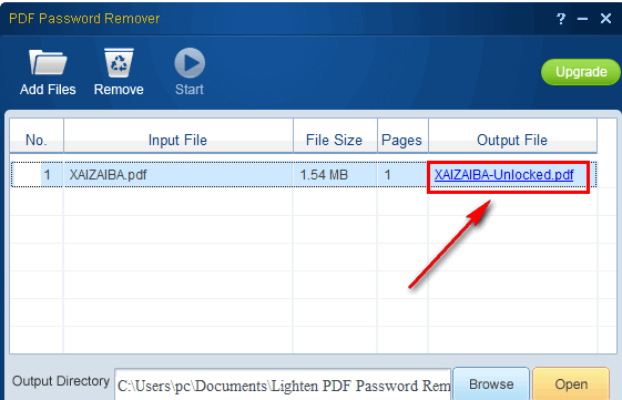 Lighten PDF Password Remover
