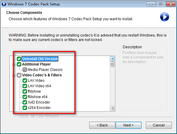 Windows 7 Codec Pack(Win7视频解码器) v4.2.7官方版