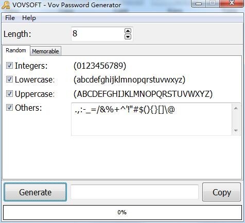 Vov Password Generator(密码生成器) v1.8官方版