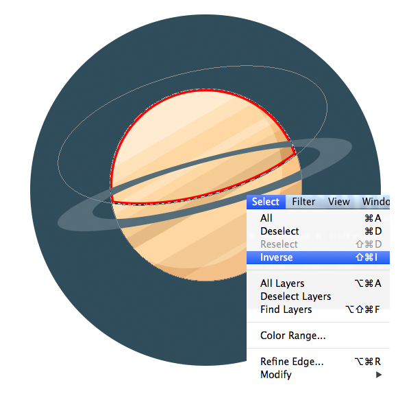 ps怎么绘制扁平风行星与雷达图标(6)