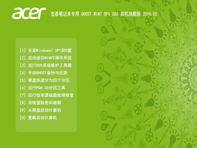 新版外星人笔记本专用系统  Win7 X32位  安全绿色版 V2021.02