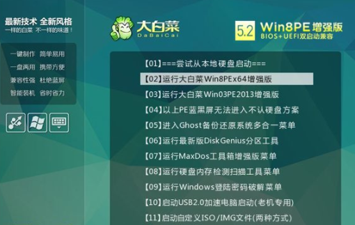 win7系统大白菜U盘安装方法(2)