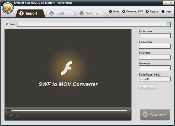 iPixSoft SWF to MOV Converter(SWF转MOV软件)