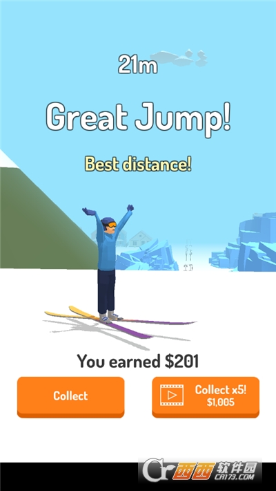滑雪跳跃3D游戏
